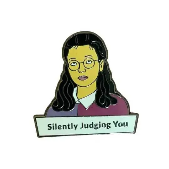 Ab Fab Saffy Silently Judging You Enamel Pin