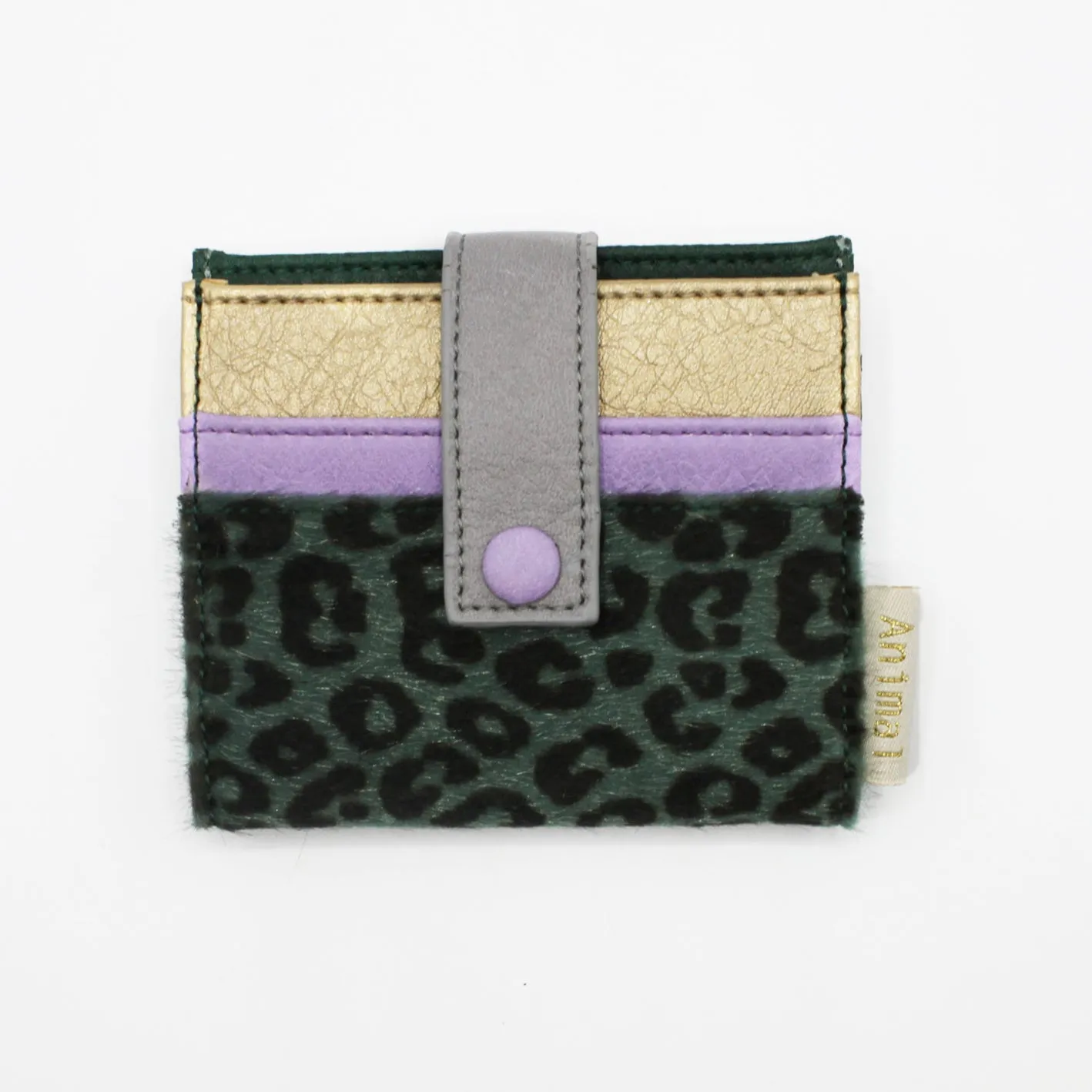 Animal Print Lilac Fold Over Purse