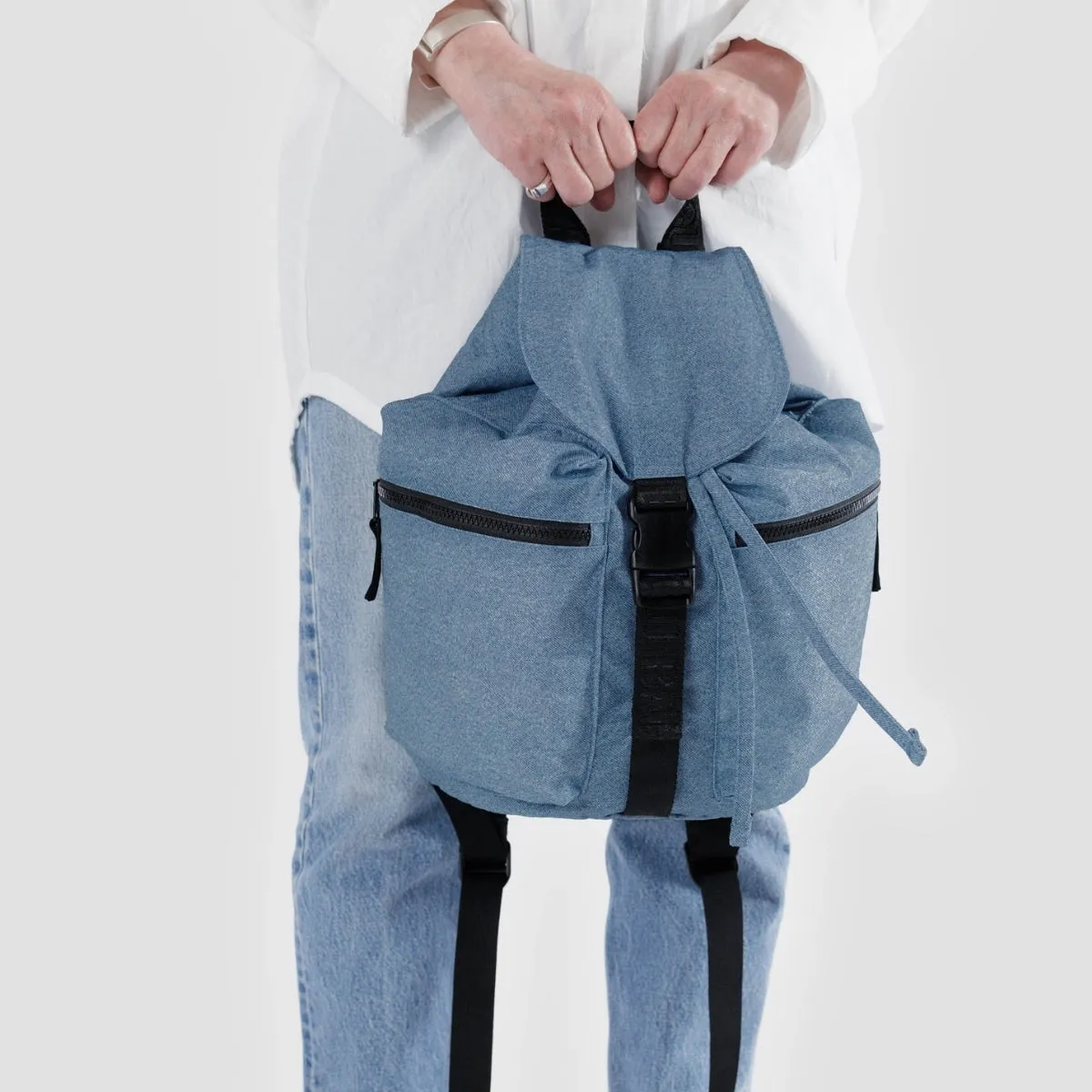 Baggu Sport Backpack in Digital Denim