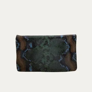 Belt Bag | Green Rainbow Snake Print Leather "The Rihanna"