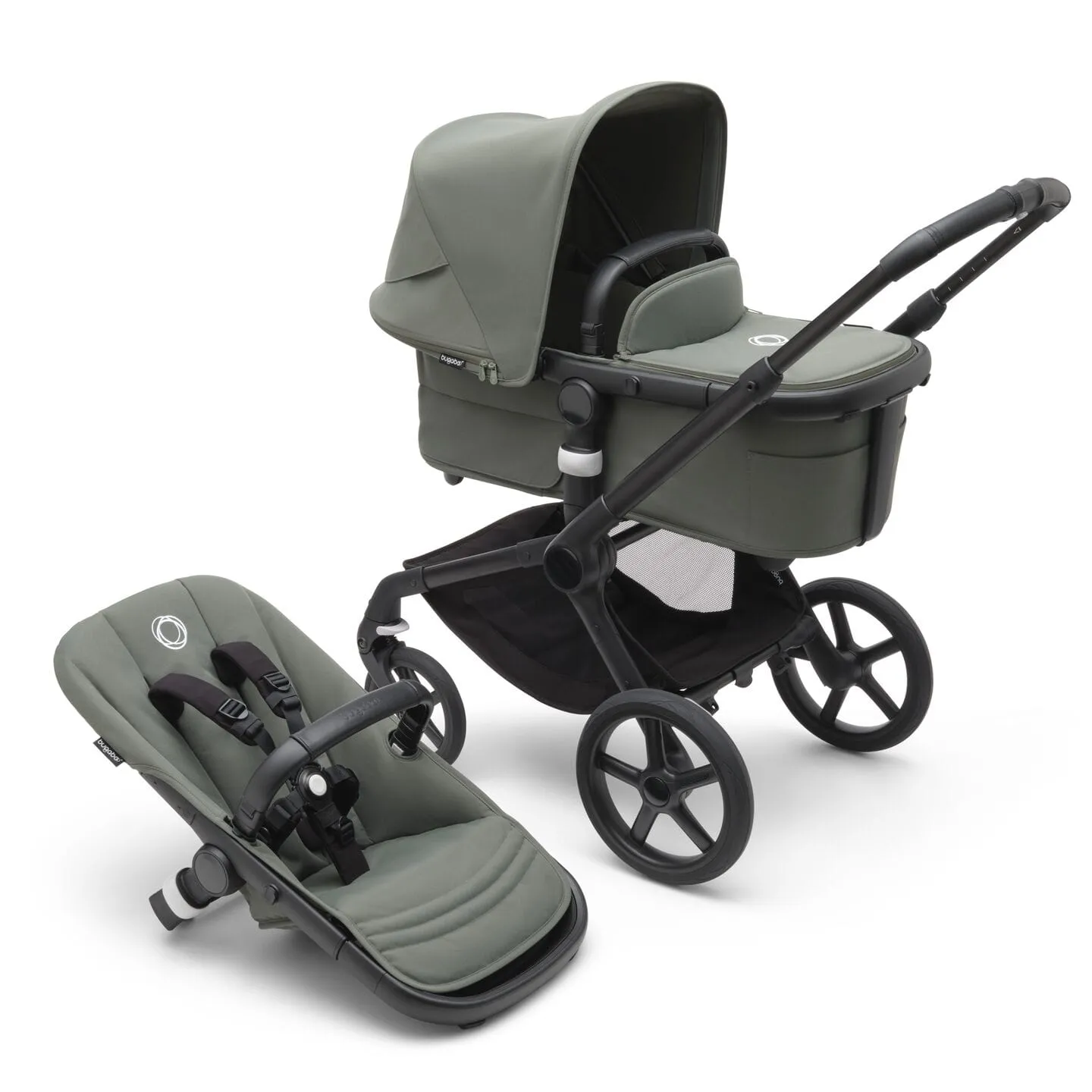 Bugaboo Fox 5 Essential Bundle - Black/Forest Green/Forest Green