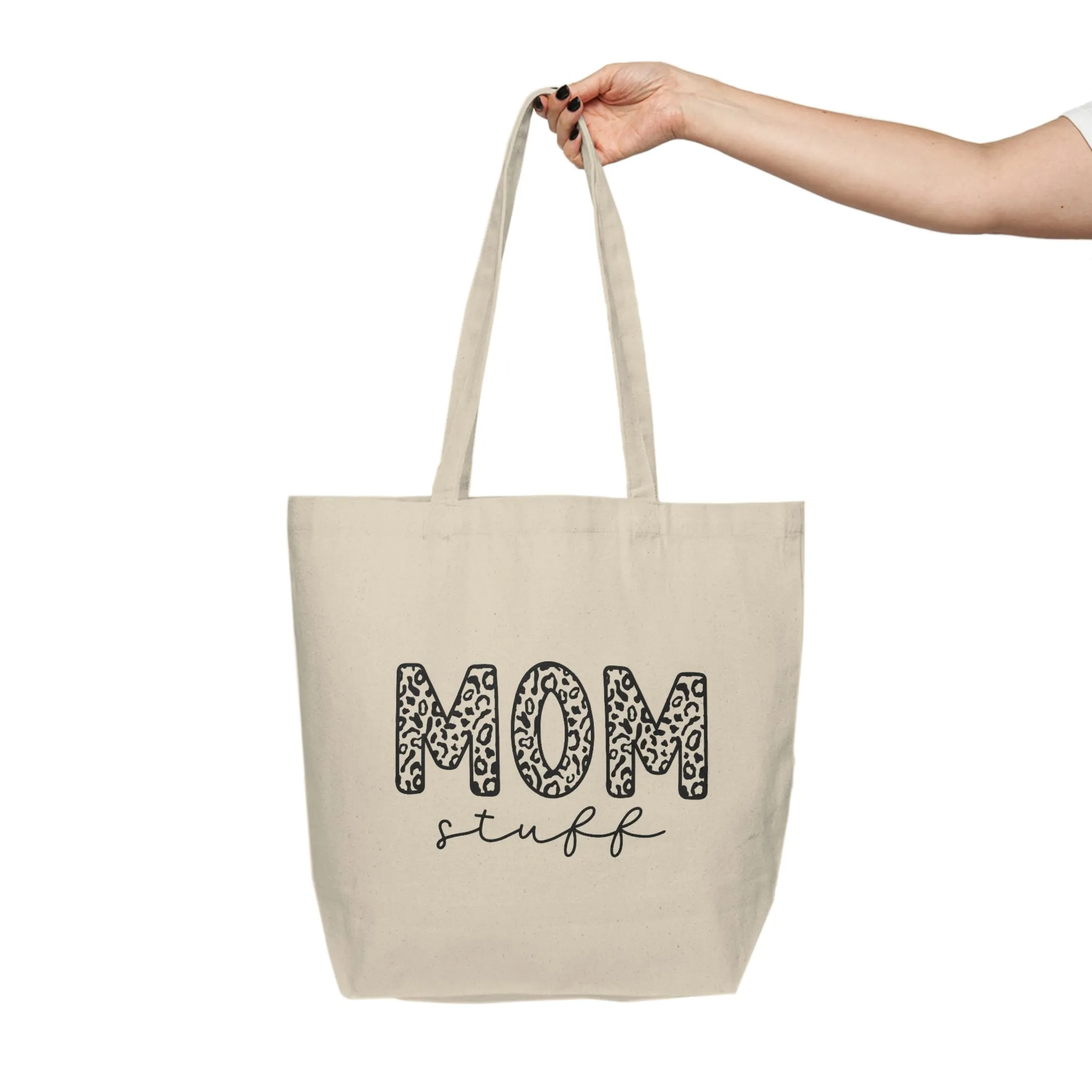 Canvas "Mom Stuff" Shopping Tote