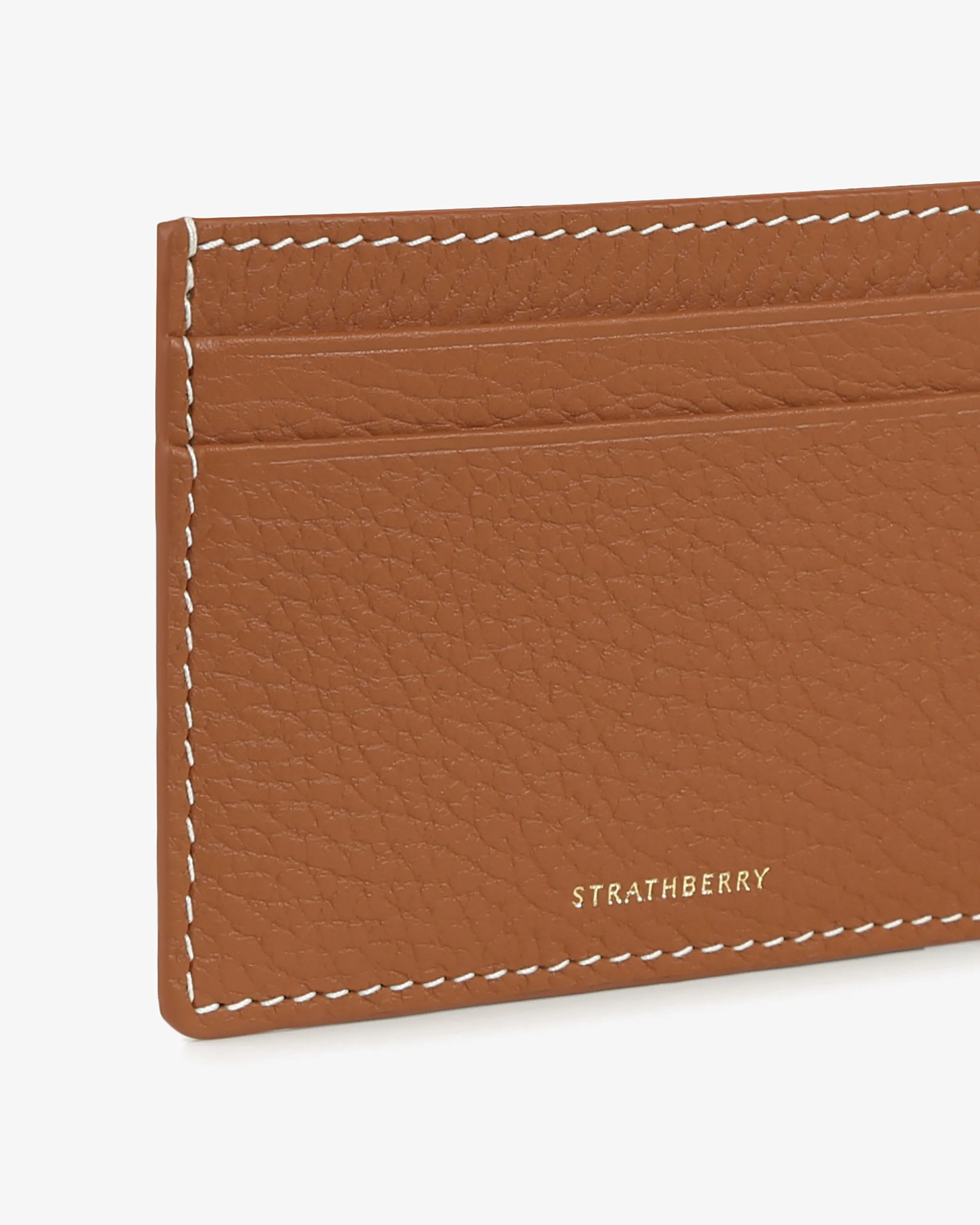 Cardholder - Tan with Vanilla Stitch