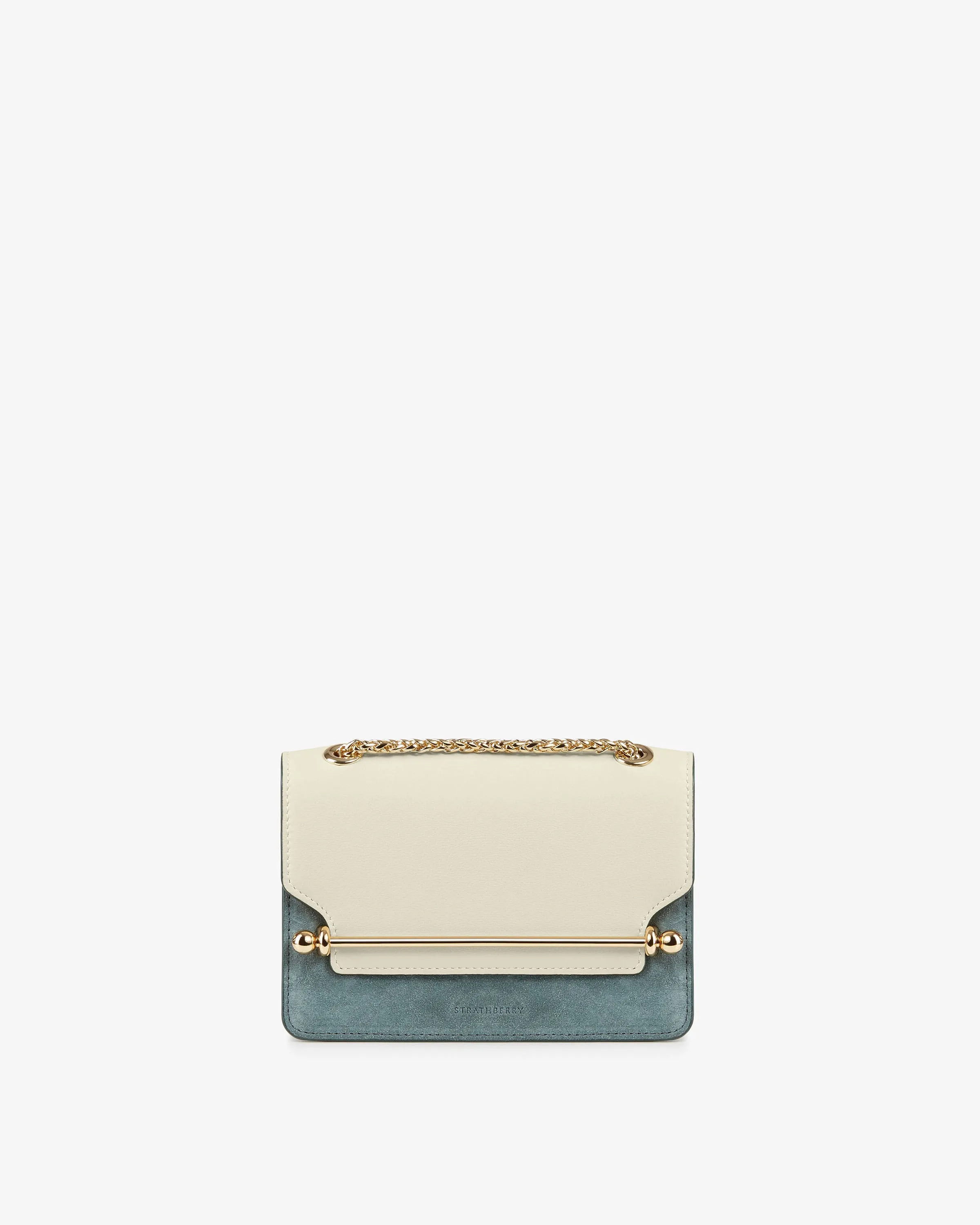 East/West Mini - Leather/Suede Diamond/Duck Egg Blue/Bottle Green