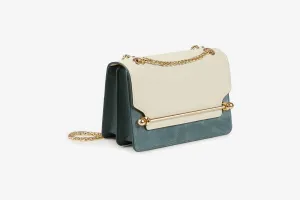 East/West Mini - Leather/Suede Diamond/Duck Egg Blue/Bottle Green