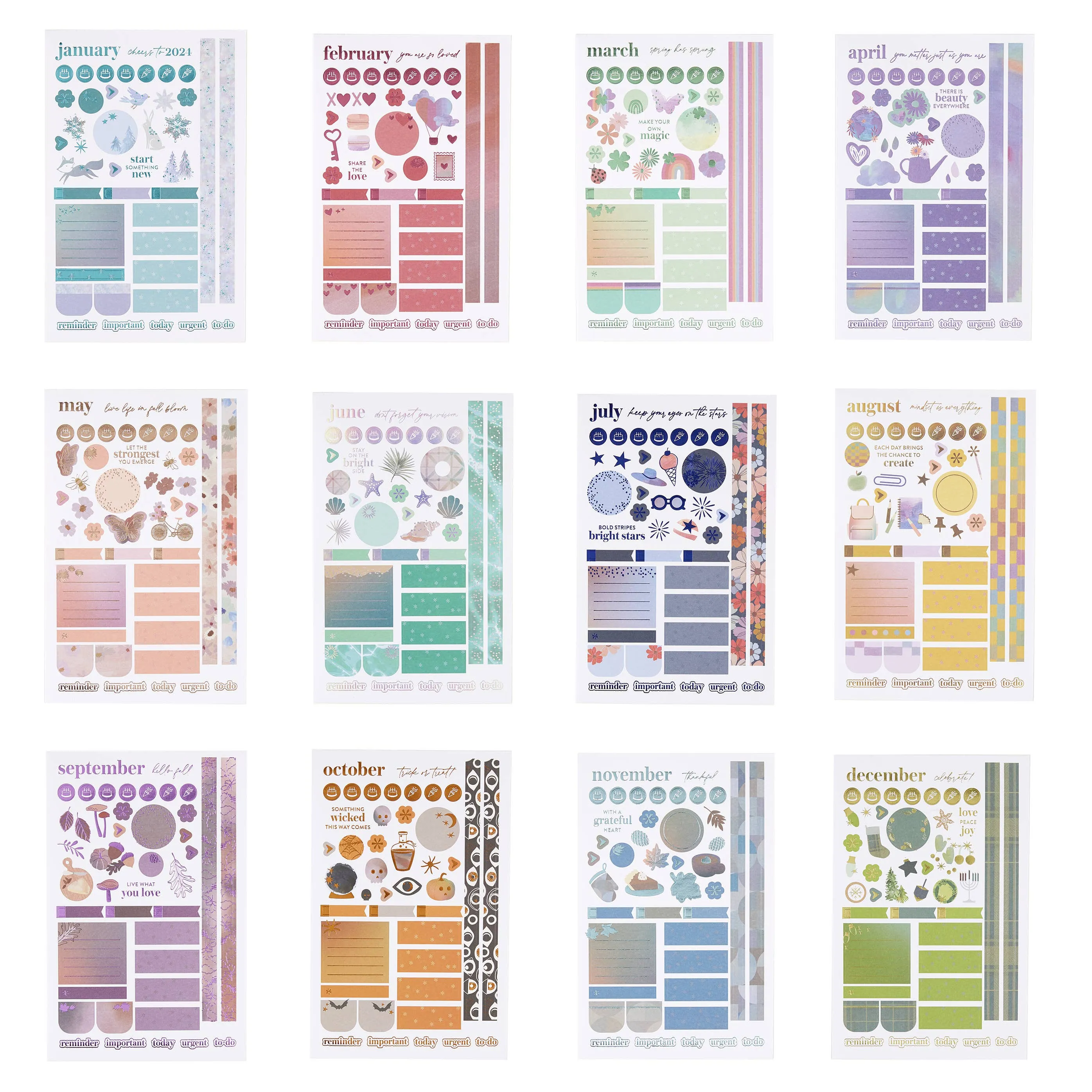 Erin Condren Monthly Sticker Book - Edition 9