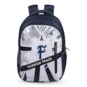 Fashion Track Polyester 15.6-inch  Backpack (Blue)