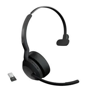 Jabra Evolve2 55 Uc Mono - Headset - On-Ear - Bluetooth - Wireless - Active Noise Cancelling - Usb-A - Black - Zoom Cert