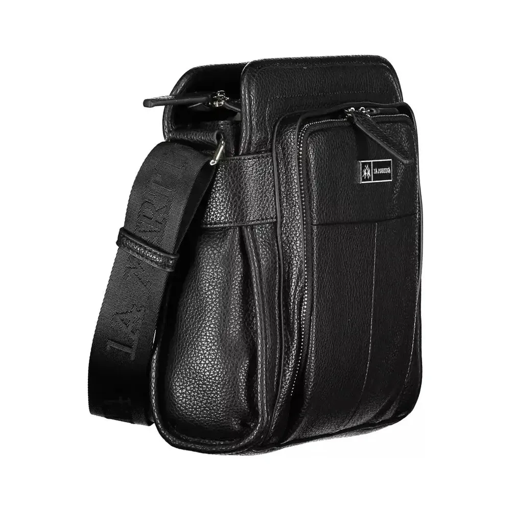 Mens Black Polyethylene Shoulder Bag by La Martina - Stylish & Durable
