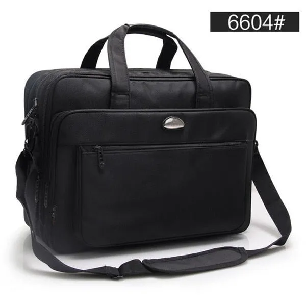 Large Capacity Business Men 17 Inches Briefcases Black Bags Men&#39;s Waterproof Computer Laptop Briefcase Male Travel Shoulder Bag