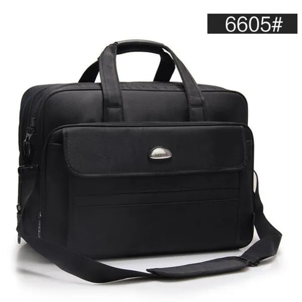 Large Capacity Business Men 17 Inches Briefcases Black Bags Men&#39;s Waterproof Computer Laptop Briefcase Male Travel Shoulder Bag