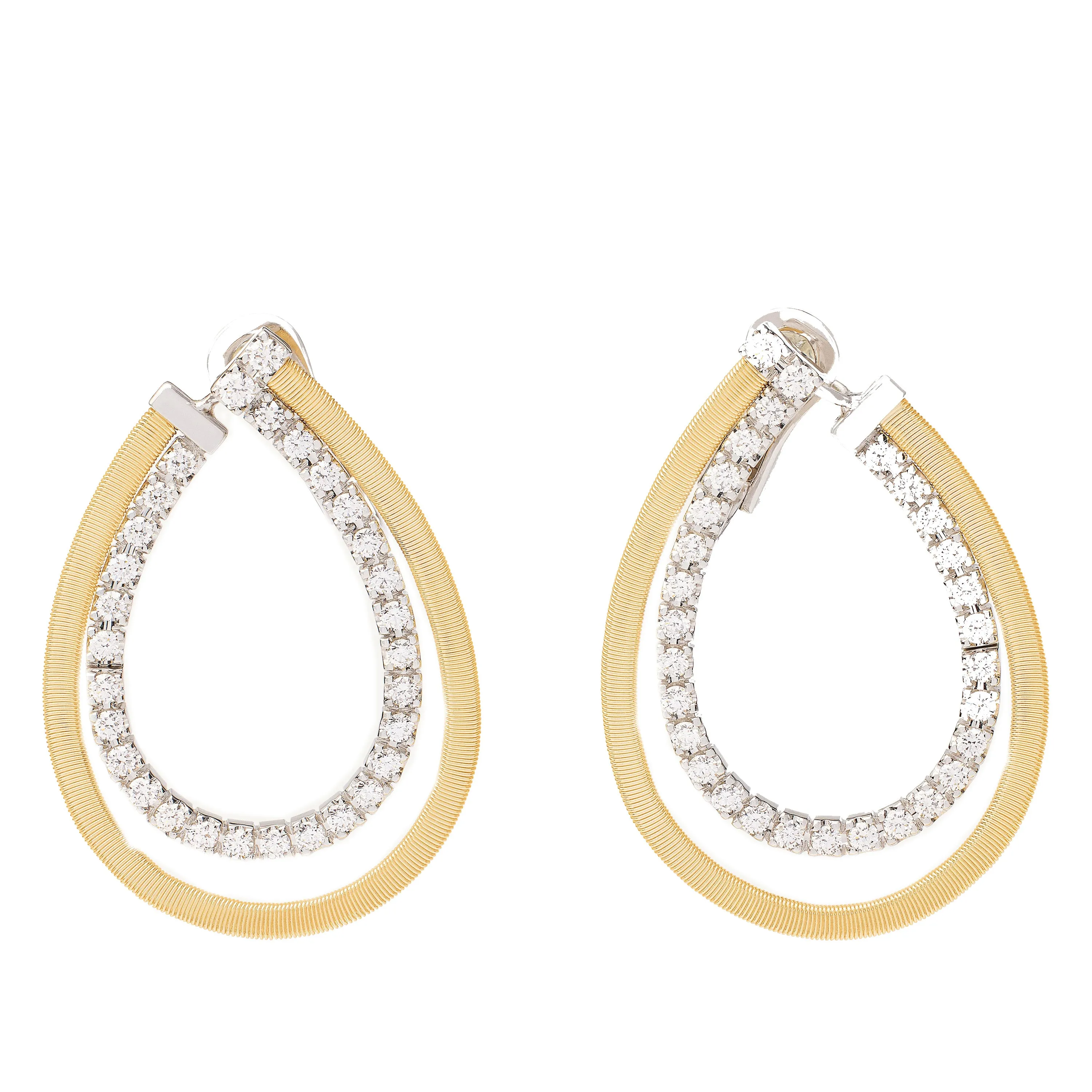 Marco Bicego 18K Yellow Gold Masai Drop Earrings with Diamonds