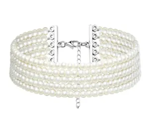 Marguerite Multi Strand Pearl Choker