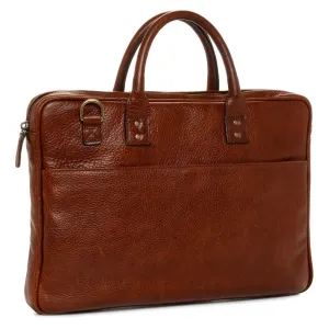 ONA The Leather Kingston Laptop Briefcase - Walnut (ONA040LTC)