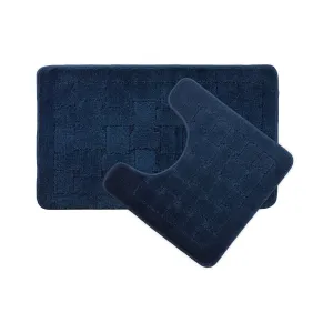 Orkney Bath Mat Set - Navy