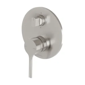 Phoenix Vivid Slimline Oval Shower / Bath Diverter Mixer - Brushed Nickel