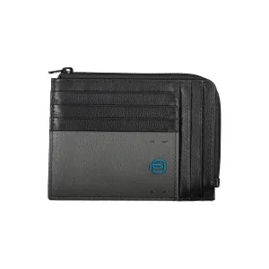 Piquadro "Black Leather Men Wallet"