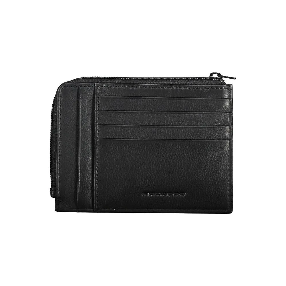 Piquadro "Black Leather Men Wallet"