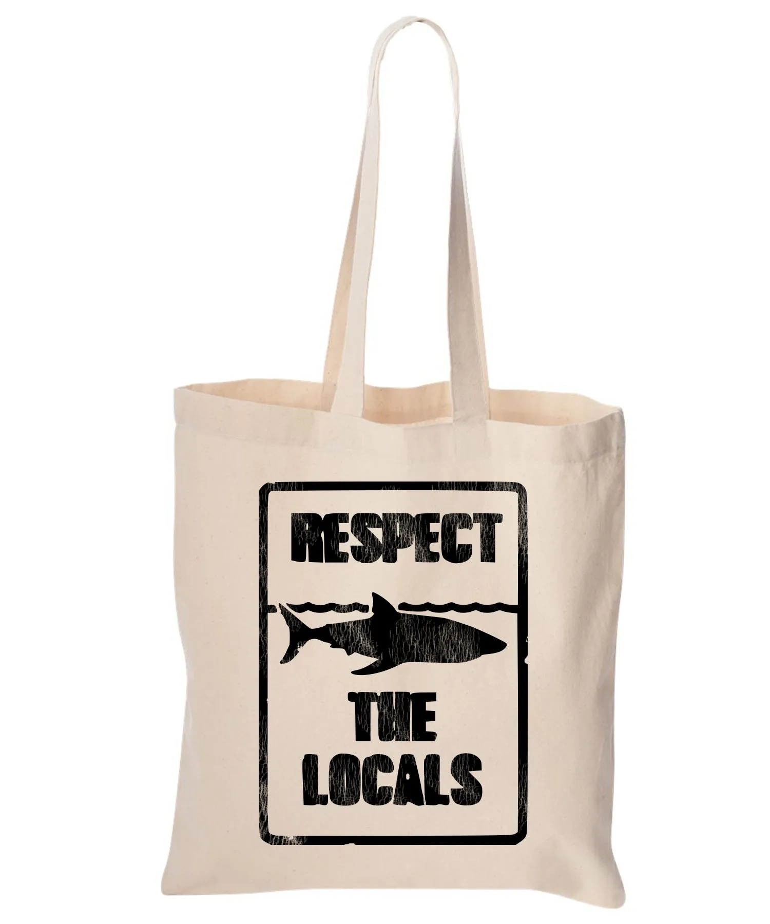 Respect The Locals Cotton Canvas Tote