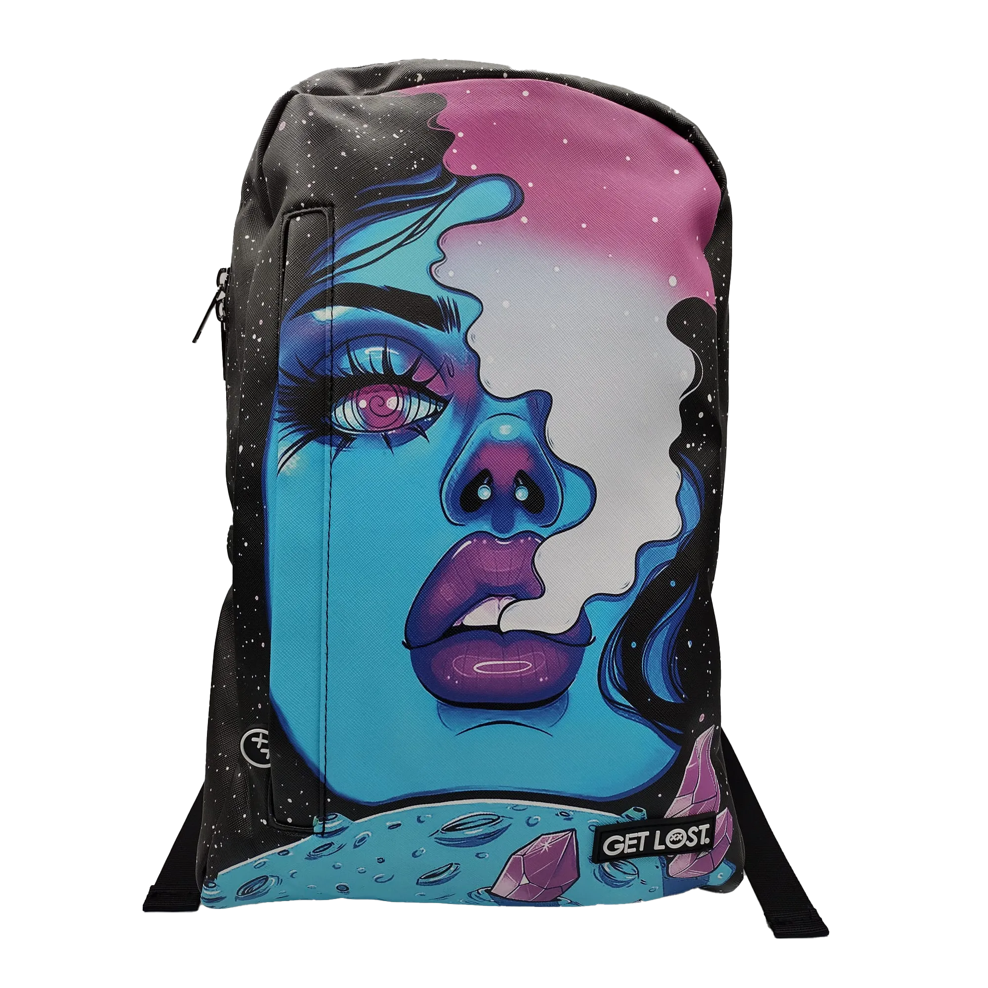 Smell Proof Premium Backpacks l GALAXY BLUE GIRL SMOKING