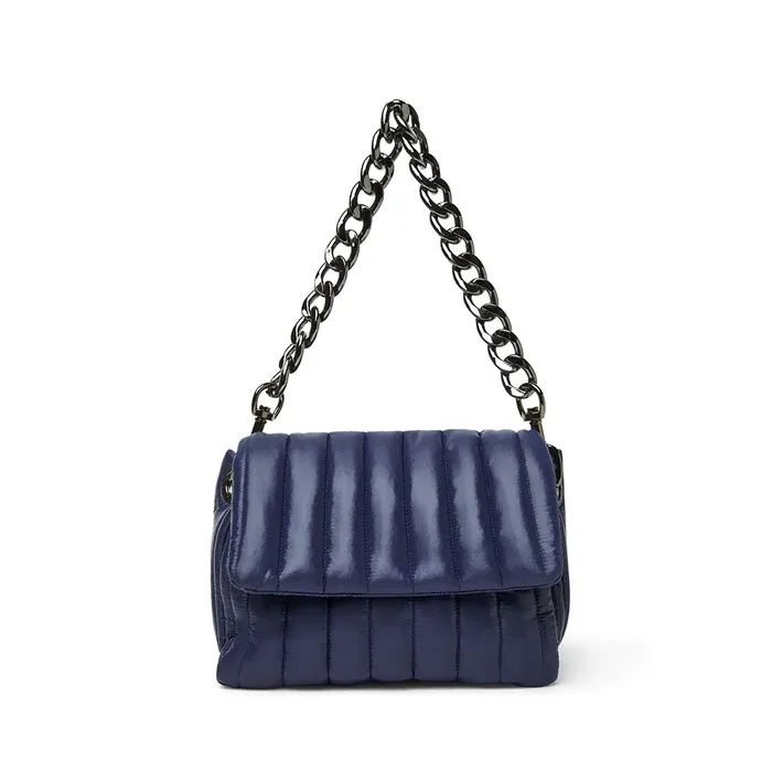 Think Royln - Bar Bag in Shiny Navy