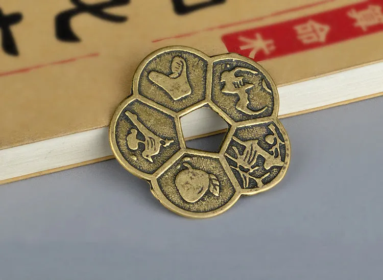 Vintage Plum Blossom Coin Amulet For Good Life