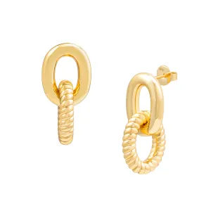 Zoe Link Earrings Gold